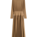 Totême Boatneck Jersey Dress Nutmeg - Dresses - Scandinavian Minimalist Luxury at Luxury Shoes 