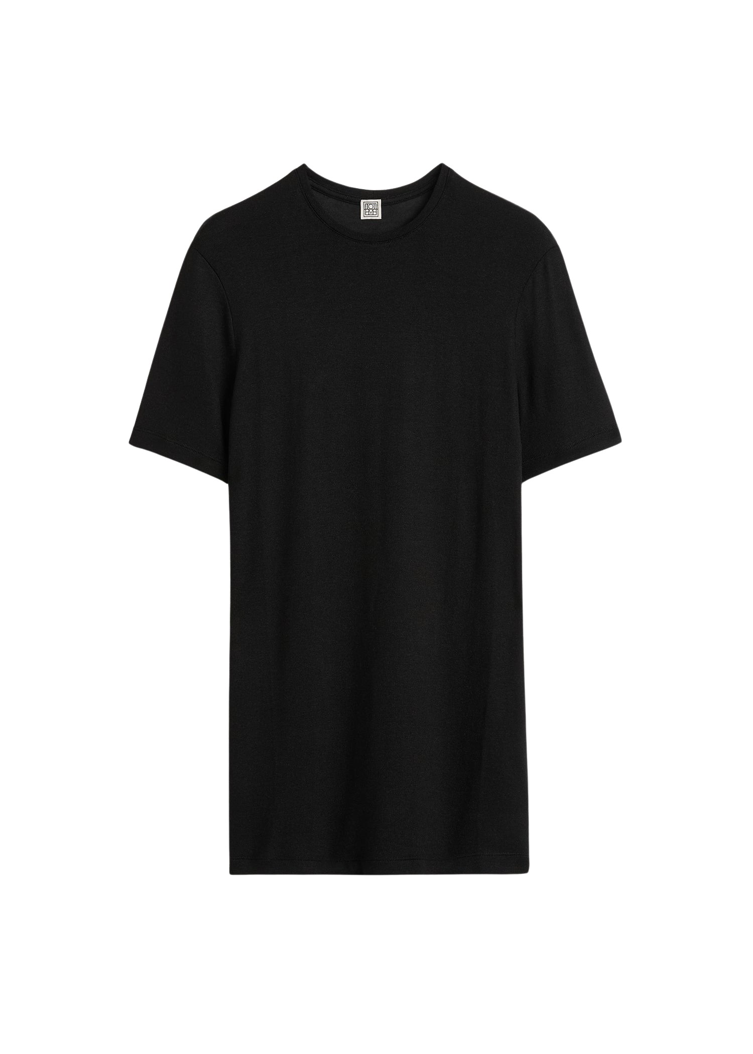 Toteme-Classic-Jersey-Tee-Black23384_nobg Totême Classic Jersey Tee Black - Tops - Scandinavian Minimalist Luxury at Luxury Shoes