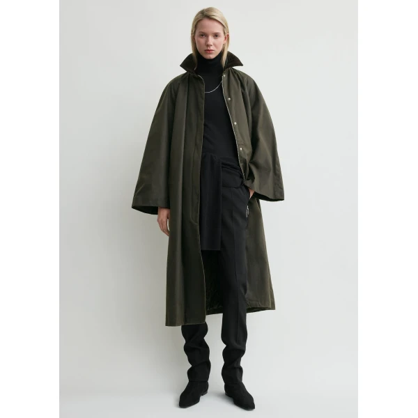 Totême Country Coat Forest - Coats - Scandinavian Minimalist Luxury at Luxury Shoes 