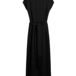 Totême Crew Satin Dress Black - Dresses - Scandinavian Minimalist Luxury at Luxury Shoes 