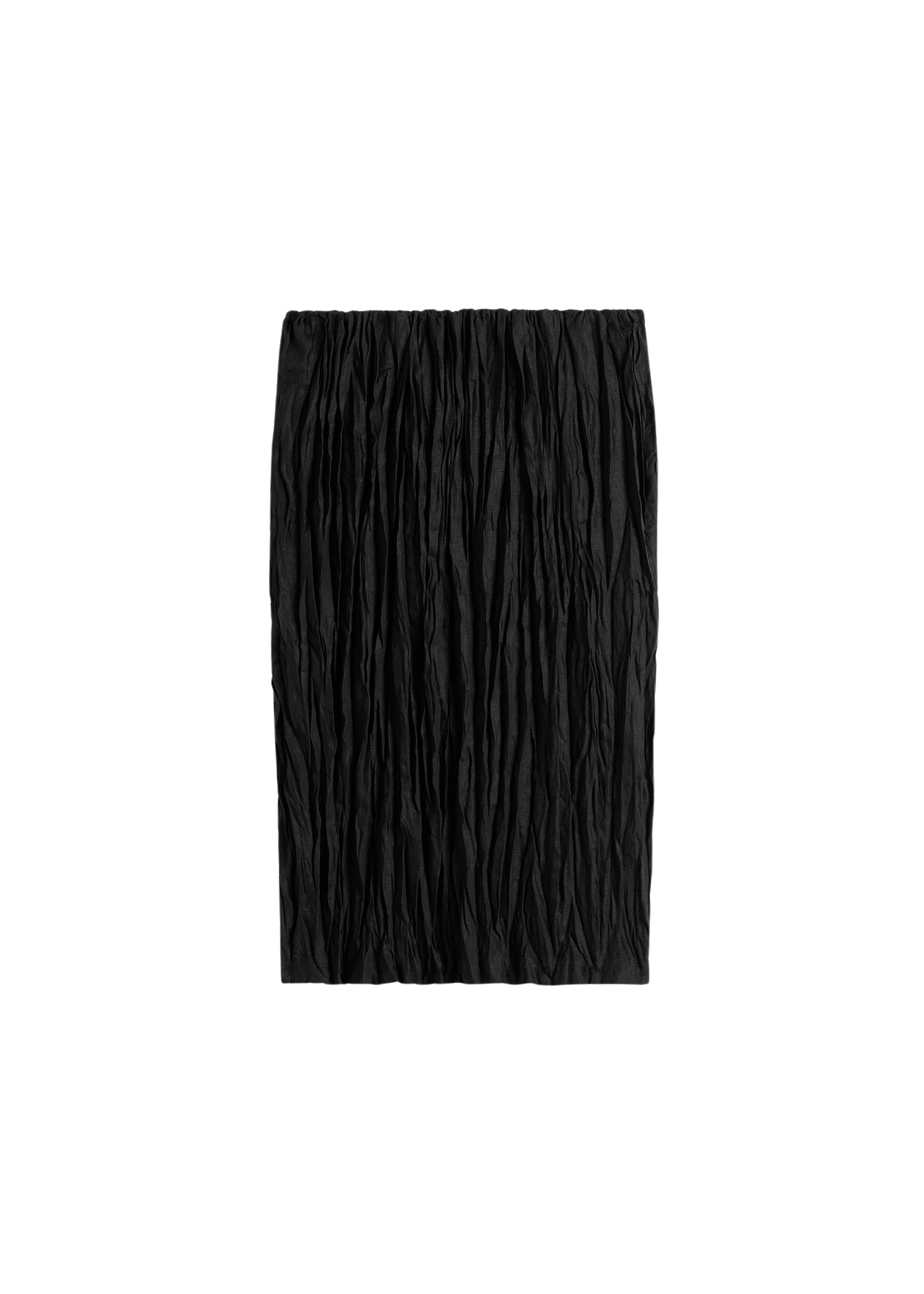 Toteme-Crinkled-Linen-Skirt-Black60885_nobg Totême Crinkled Linen Skirt Black - Skirts - Scandinavian Minimalist Luxury at Luxury Shoes