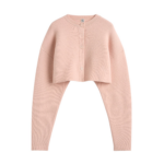 Totême Cropped Oversized Cardigan Flamingo - Knitwear - Scandinavian Minimalist Luxury at Luxury Shoes 