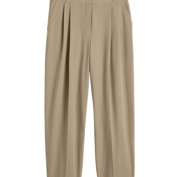 Totême Draped Balloon Trousers Overcast Beige - Pants - Scandinavian Minimalist Luxury at Luxury Shoes 