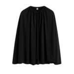 Totême Drawstring Cape Black - Knitwear - Scandinavian Minimalist Luxury at Luxury Shoes 