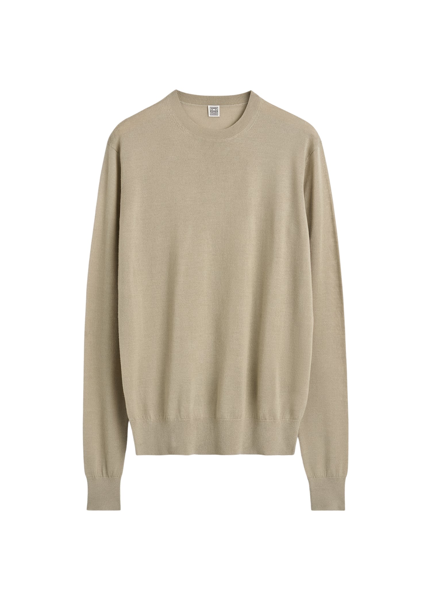 Toteme-Fine-Crew-Knit-Fawn44066_nobg Totême Fine Crew Knit Fawn - Knitwear - Scandinavian Minimalist Luxury at Luxury Shoes