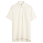 Toteme-Fluid-Polo-Shirt-Ecru36335_nobg Totême Fluid Polo Shirt Ecru - Tops - Scandinavian Minimalist Luxury at Luxury Shoes