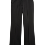 Totême Kick Flare Raw-Edge Trousers Black - Pants - Scandinavian Minimalist Luxury at Luxury Shoes 
