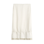 Totême Layered Satin Skirt White - Skirts - Scandinavian Minimalist Luxury at Luxury Shoes 