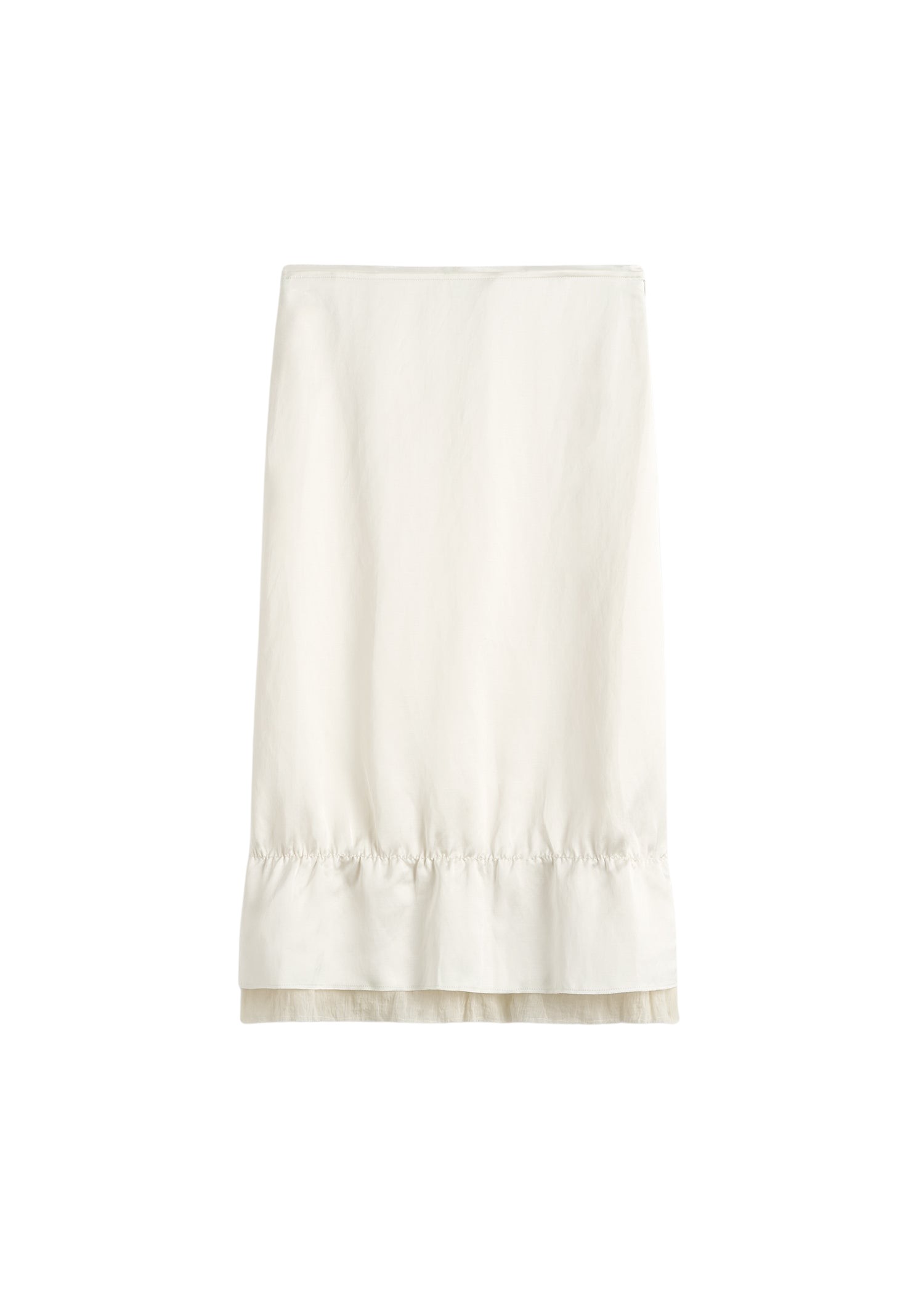 Toteme-Layered-Satin-Skirt-White61478_nobg Totême Layered Satin Skirt White - Skirts - Scandinavian Minimalist Luxury at Luxury Shoes