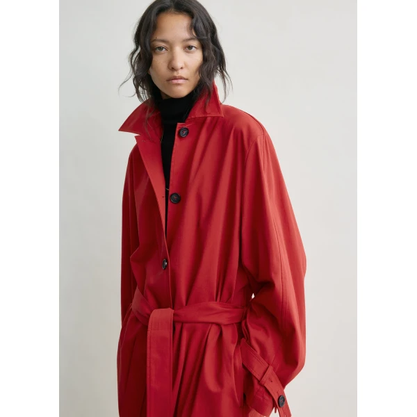 Totême Light Spring Trench Poppy - Coats - Scandinavian Minimalist Luxury at Luxury Shoes 