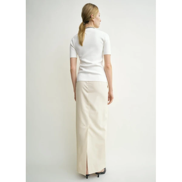 Totême Light Wool Skirt Ecru - Skirts - Scandinavian Minimalist Luxury at Luxury Shoes 