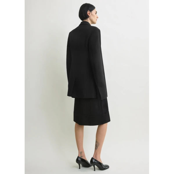 Totême Long Boxy Blazer Black - Jackets - Scandinavian Minimalist Luxury at Luxury Shoes 
