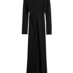 Totême Long-Sleeve Slouch Waist Dress Black - Dresses - Scandinavian Minimalist Luxury at Luxury Shoes 