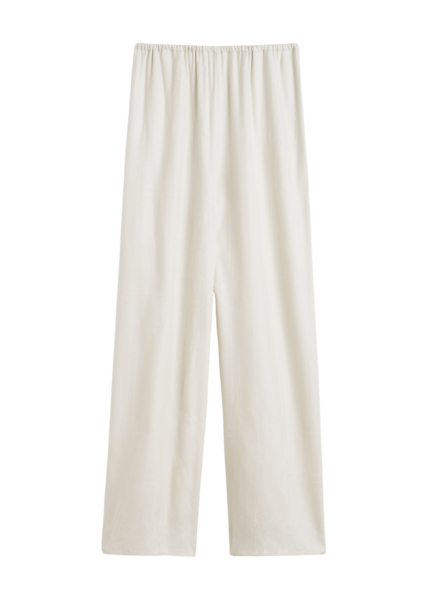 Totême Monogram Flannel PJ Bottoms Ecru - Loungewear - Scandinavian Minimalist Luxury at Luxury Shoes 
