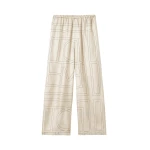 Totême Monogram Silk PJ Bottoms Ivory - Loungewear - Scandinavian Minimalist Luxury at Luxury Shoes 