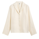 Totême Monogram Silk PJ Top Cream - Loungewear - Scandinavian Minimalist Luxury at Luxury Shoes 