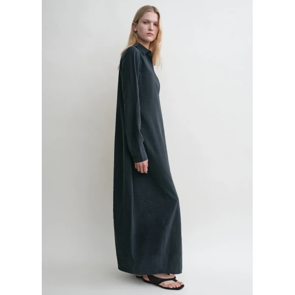 Totême Parachute Shirtdress Nightfall - Dresses - Scandinavian Minimalist Luxury at Luxury Shoes 