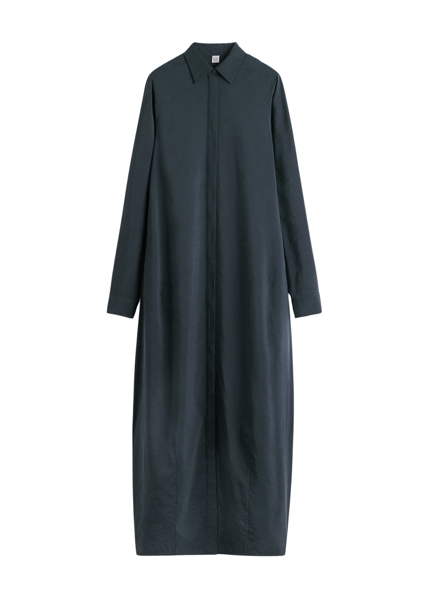 Toteme-Parachute-Shirtdress-Nightfall57074_nobg Totême Parachute Shirtdress Nightfall - Dresses - Scandinavian Minimalist Luxury at Luxury Shoes