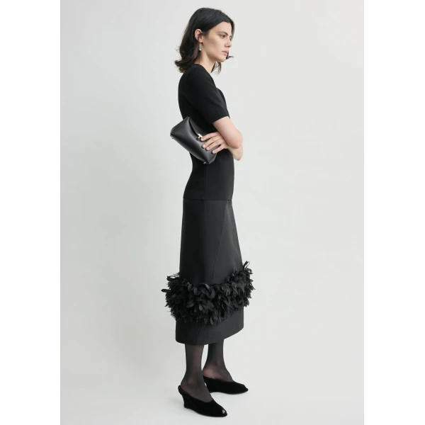 Totême Petal Skirt Black - Skirts - Scandinavian Minimalist Luxury at Luxury Shoes 