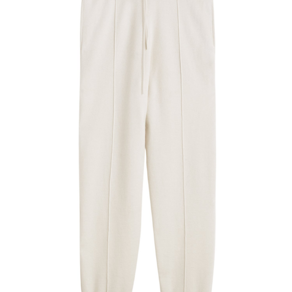 Totême Pintucked Sweatpants Ecru - Pants - Scandinavian Minimalist Luxury at Luxury Shoes 
