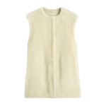 Totême Plush Shearling Vest Ecru - Jackets - Scandinavian Minimalist Luxury at Luxury Shoes 