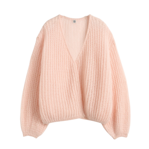 Totême Puffed Cardigan Bloom - Knitwear - Scandinavian Minimalist Luxury at Luxury Shoes 