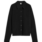 Totême Raglan-Sleeve Cashmere Cardigan Black - Knitwear - Scandinavian Minimalist Luxury at Luxury Shoes 