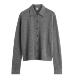 Totême Raglan-Sleeve Cashmere Cardigan Dark Grey - Knitwear - Scandinavian Minimalist Luxury at Luxury Shoes 
