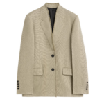 Totême Raw Lapel Jacket Beige - Jackets - Scandinavian Minimalist Luxury at Luxury Shoes 