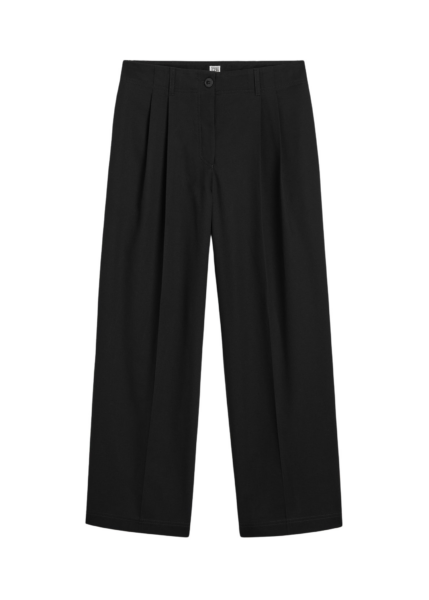 Totême Relaxed Chino Trousers Black - Pants - Scandinavian Minimalist Luxury at Luxury Shoes 