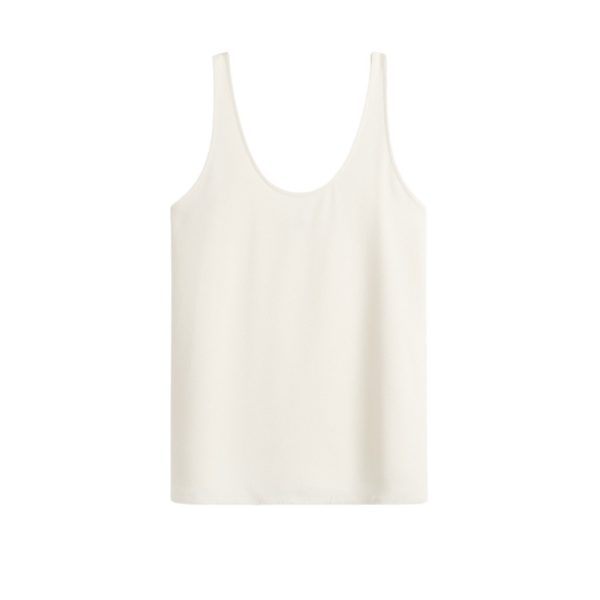 Totême Sablé Tank Macadamia - Tops - Scandinavian Minimalist Luxury at Luxury Shoes 