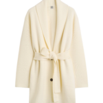 Totême Shawl-Lapel Robe Ecru - Robes - Scandinavian Minimalist Luxury at Luxury Shoes 