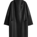 Totême Shearling Wrap Coat Black - Coats - Scandinavian Minimalist Luxury at Luxury Shoes 