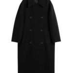 Totême Shield Coat Black - Coats - Scandinavian Minimalist Luxury at Luxury Shoes 