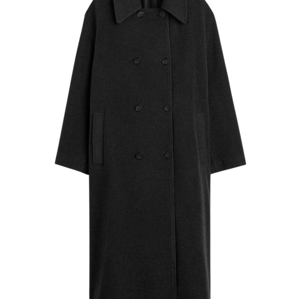 Totême Shield Coat Charcoal - Coats - Scandinavian Minimalist Luxury at Luxury Shoes 