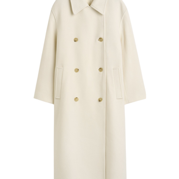 Totême Shield Coat Ecru - Coats - Scandinavian Minimalist Luxury at Luxury Shoes 
