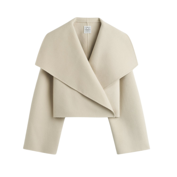 Totême Signature Doublé Jacket Peanut - Jackets - Scandinavian Minimalist Luxury at Luxury Shoes 