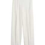 Totême Single Pleat Cotton Trousers White - Pants - Scandinavian Minimalist Luxury at Luxury Shoes 
