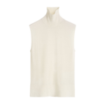 Totême Sleeveless Fine Turtleneck Ecru - Knitwear - Scandinavian Minimalist Luxury at Luxury Shoes 