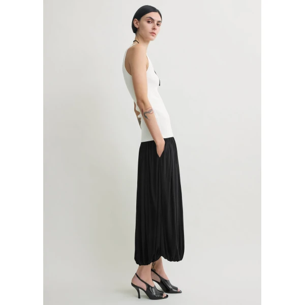 Totême Soft Gathered Skirt Black - Skirts - Scandinavian Minimalist Luxury at Luxury Shoes 
