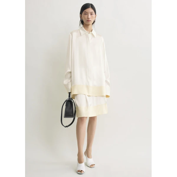 Totême Soft Tuxedo Shirt White - Tops - Scandinavian Minimalist Luxury at Luxury Shoes 