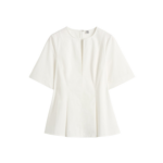 Toteme-Tailored-Cotton-Top-White42240_nobg Totême Tailored Cotton Top White - Tops - Scandinavian Minimalist Luxury at Luxury Shoes