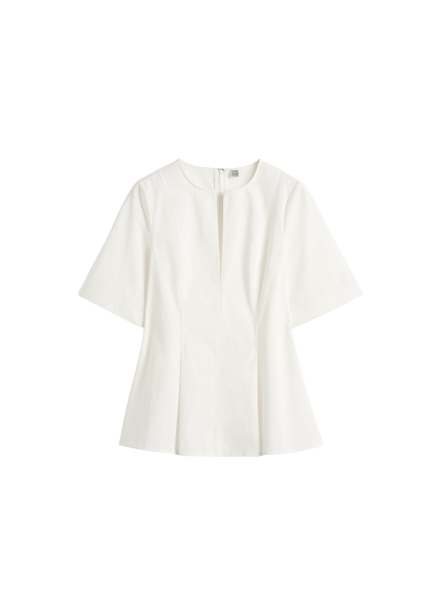 Toteme-Tailored-Cotton-Top-White42240_nobg Totême Tailored Cotton Top White - Tops - Scandinavian Minimalist Luxury at Luxury Shoes