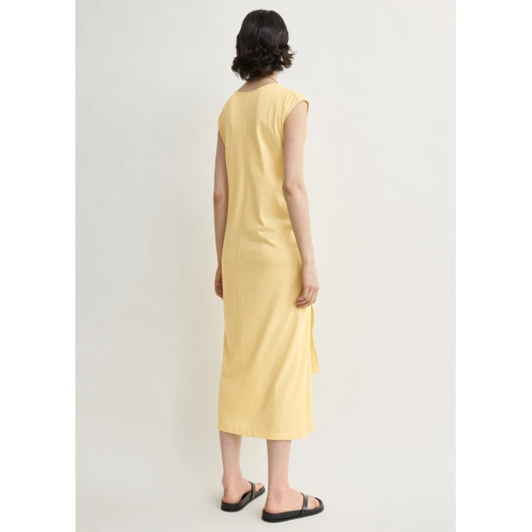 Totême Tie-Waist Jersey Dress Buttercup - Dresses - Scandinavian Minimalist Luxury at Luxury Shoes 