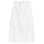 Totême Tie-Waist Skirt White - Skirts - Scandinavian Minimalist Luxury at Luxury Shoes 
