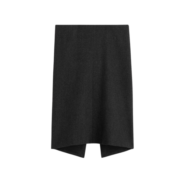 Totême Twill Suit Skirt Charcoal - Skirts - Scandinavian Minimalist Luxury at Luxury Shoes 