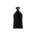 Totême Twisted Jersey Halter Top Black - Tops - Scandinavian Minimalist Luxury at Luxury Shoes 