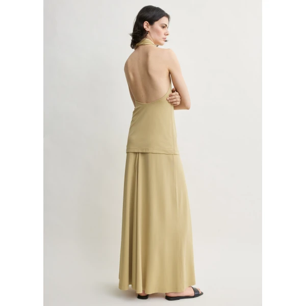 Totême Twisted Jersey Halter Top Chai - Tops - Scandinavian Minimalist Luxury at Luxury Shoes 