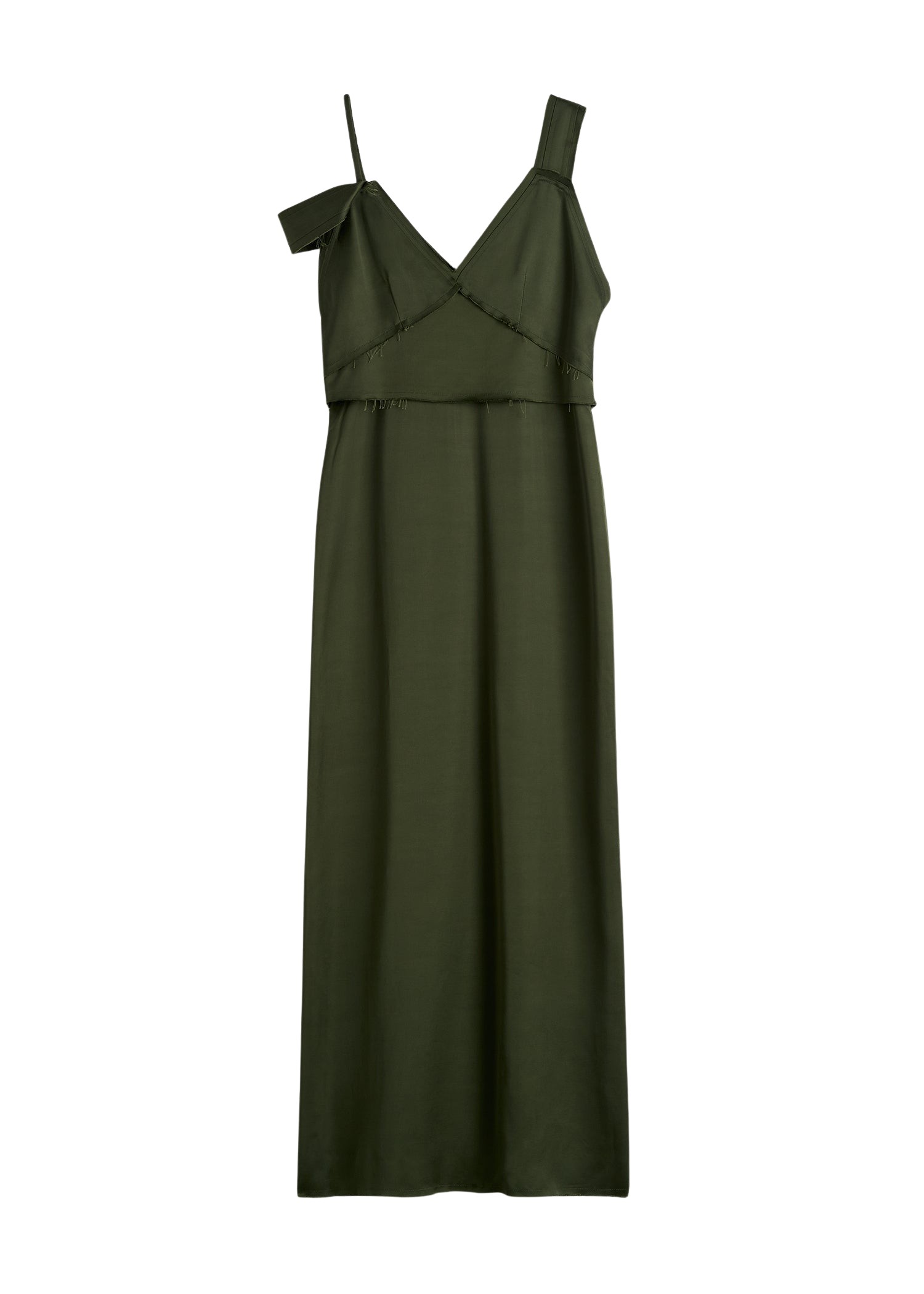 Toteme-V-Neck-Slip-Dress-Bottle-Green64473_nobg Totême V-Neck Slip Dress Bottle Green - Dresses - Scandinavian Minimalist Luxury at Luxury Shoes