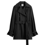 Totême Washed Cotton Trench Washed Black - Coats - Scandinavian Minimalist Luxury at Luxury Shoes 